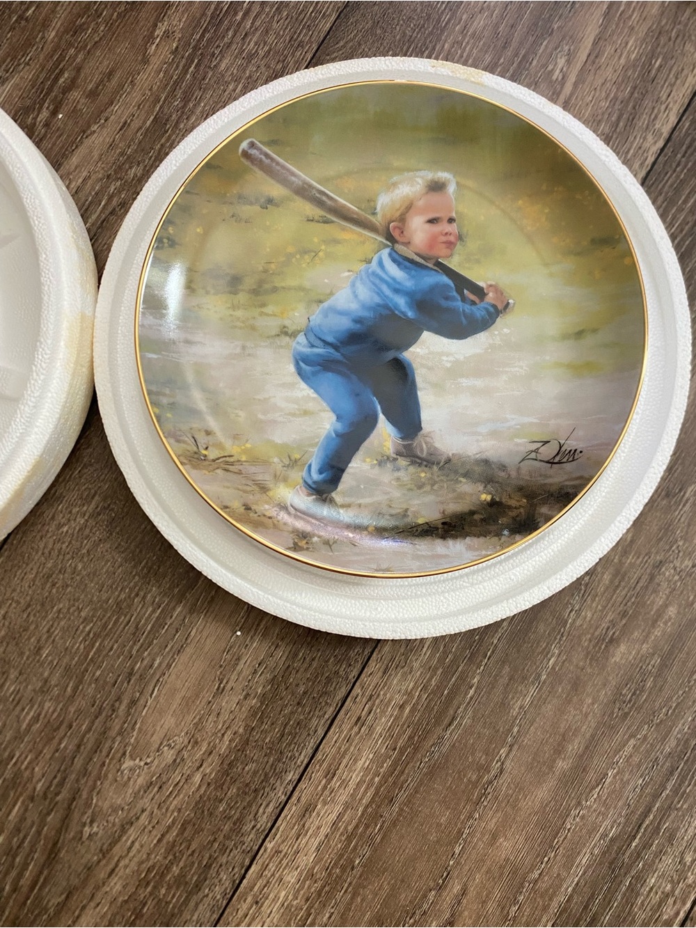 Collector Decorative Plate- Little Slugger